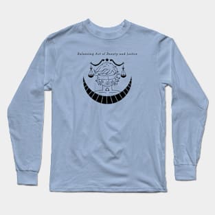 Balancing Act of Beauty and Justice Astrology Long Sleeve T-Shirt